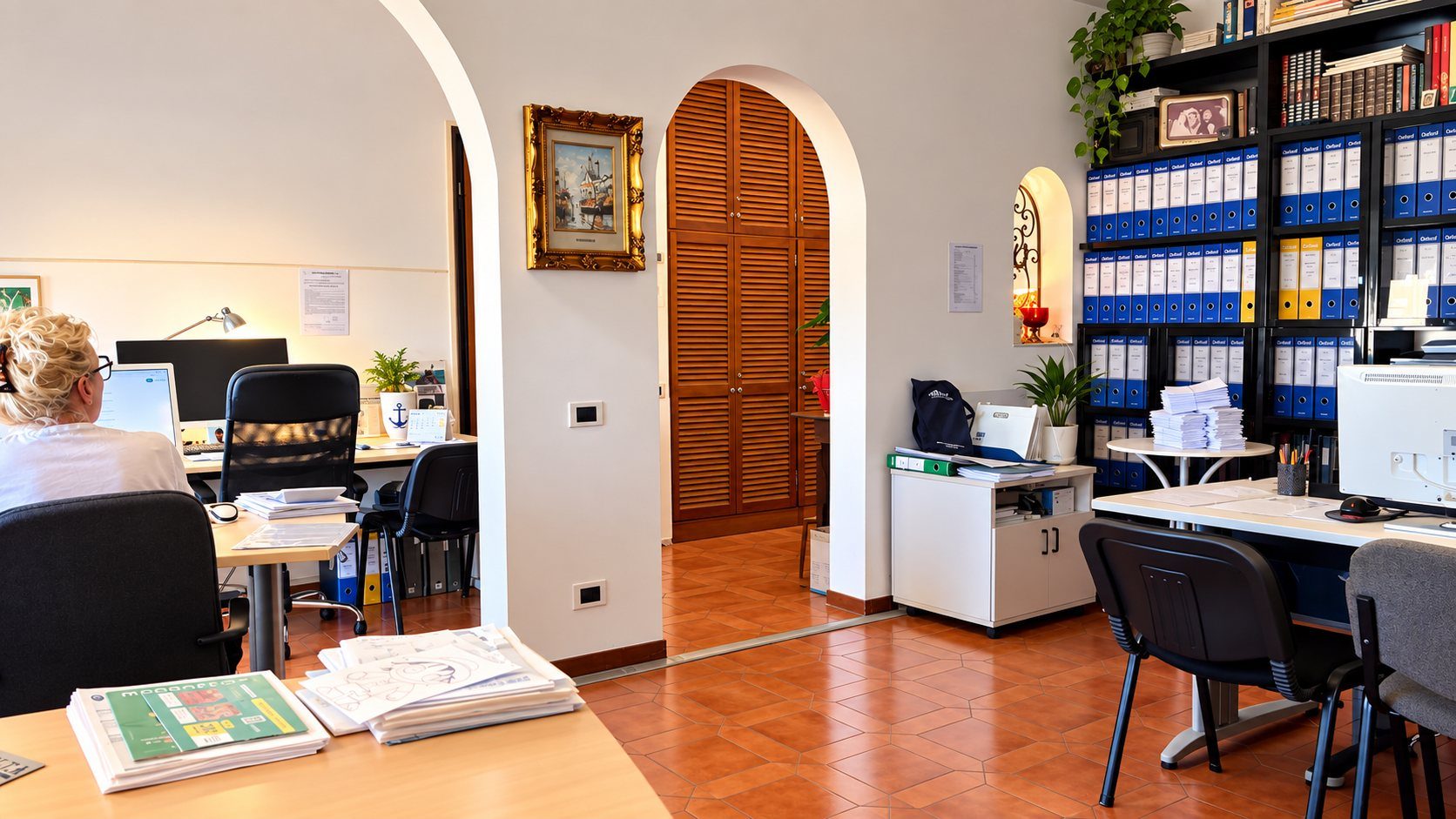L'interno dello studio Ferrarini